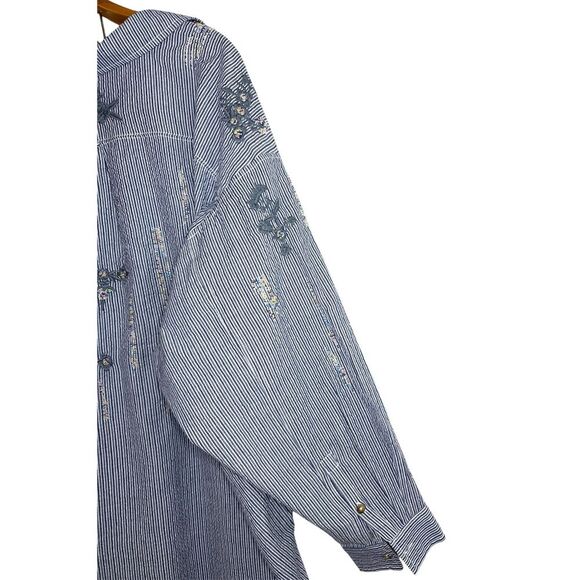 Anthropologie Pilcro Embroidered Button Down Sz: Missing - Picture 6 of 12